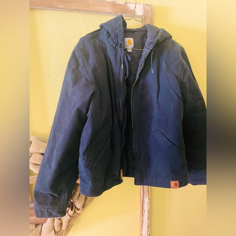 Large black Carhart jacket.